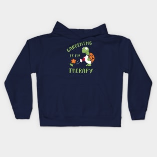 Gardening is my therapy Kids Hoodie